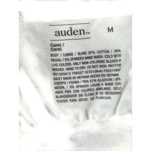 Audden White Adjustable Strap Camisole Tank Top Womens M Cotton Blend 18f - Picture 3 of 4